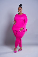 Load image into Gallery viewer, Lounging Ain't Easy | Magenta Loungewear Set