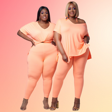 Load image into Gallery viewer, Taste The Rainbow Loungewear Set | Neon Coral
