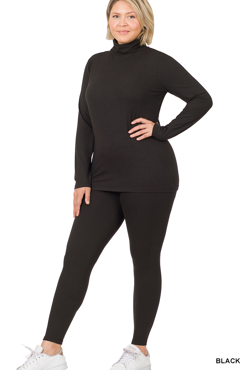 Black Turtleneck Legging Set